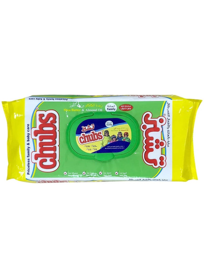 Chubs Baby Wipes Travel Pack Shea Butter & Almond Oil 40 Pcs Pack